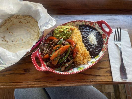 Steak fajita bowl