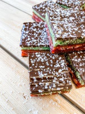 Delicious rainbow cookies