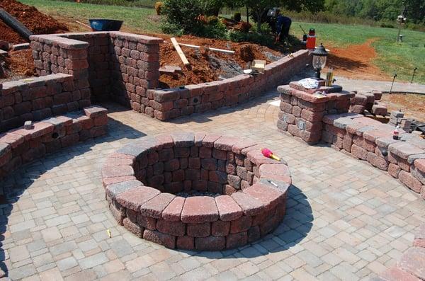 Custom Paver Fire Pit