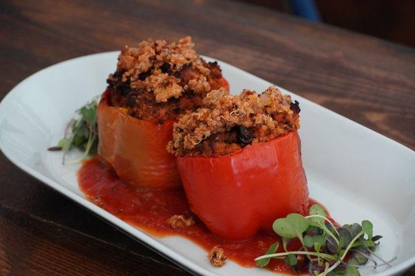 Quinoa and ground turkey Stuffed peppers