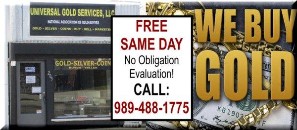 Top Dollar for you unwanted Gold Jewelry and Silver Coins!