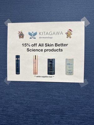 15% off all Skin Better Science products