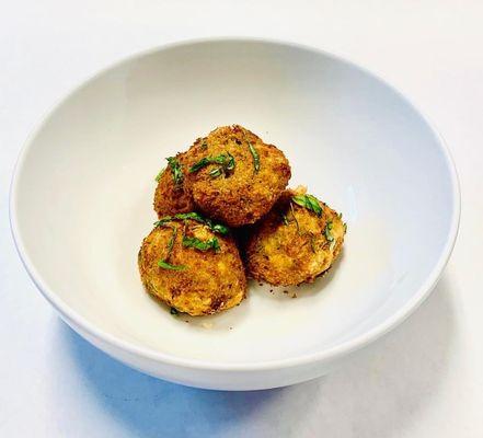 Homemade Italian fried clam balls