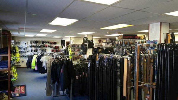 We carry an assortment of duty gear, police equipment, apparel, and firearms.