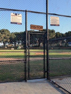 Visitor entrance to Will Bruce Memorial Field