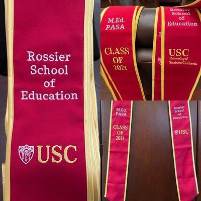 USC embroidered stole