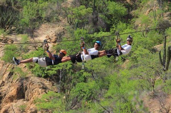 Ziplining with my boys!