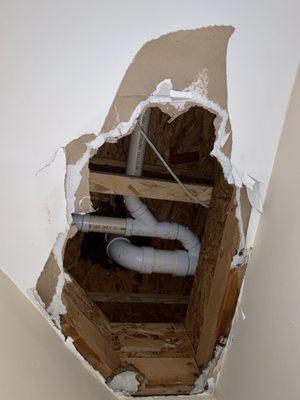 Repaired a leak in my downstairs closet.