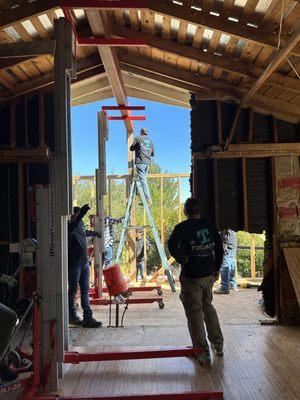 The steel beam installed. Here at Today's there's nothing our team can't accomplish.