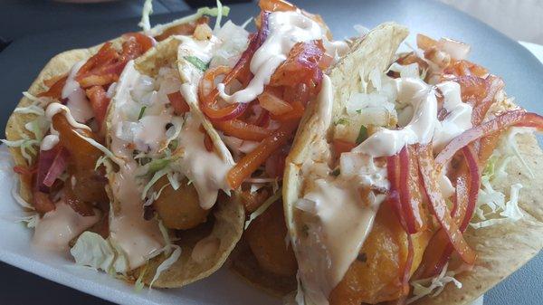 Yummy fish tacos!