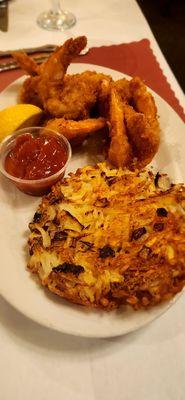 Deep Fried Shrimp with hashbrowns