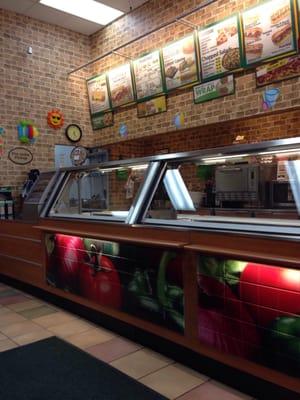 The interior of Subway