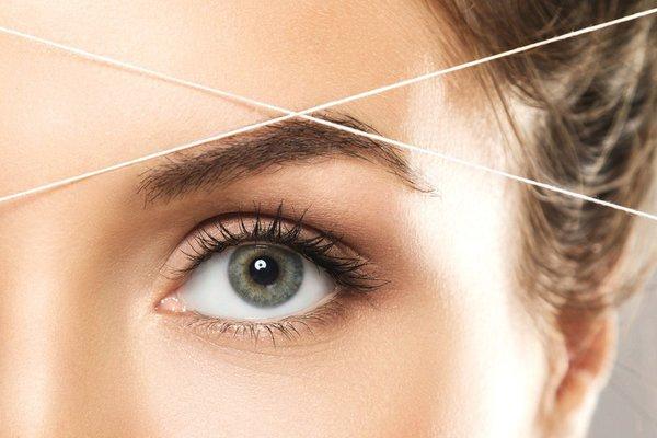 Eyebrows threading