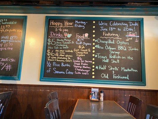 Happy hour specials as of 6/24/2021