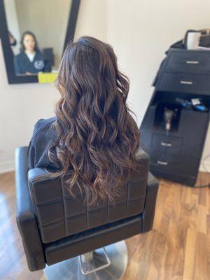 Asian hair balayage color