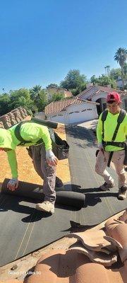 Installing new underlayment