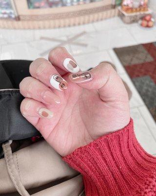 Nail Art, dip, minimalist