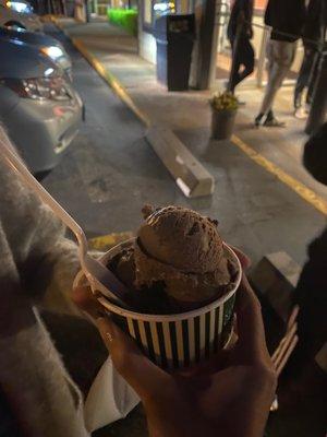 Walnut fudge ice cream