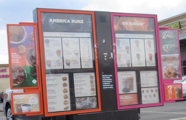 Drive-Thru menu.