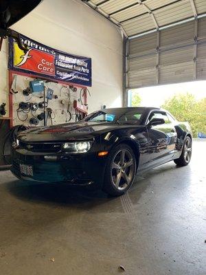 SS Camaro with a pro tune, Headers, high flow cats, and cat back exhaust from Texas Speed!