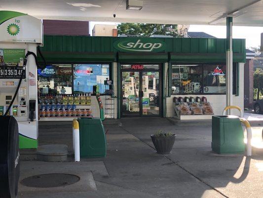 BP gas station has a convenience store