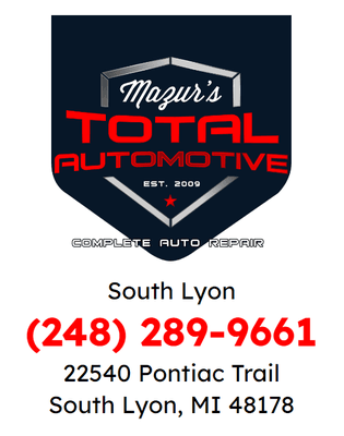 3 Convenient Locations:
 22540 Pontiac Trail, South Lyon, MI 48178
 (248) 289-9661