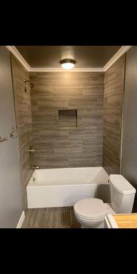 Tub/shower done in Ontario CA using all the material we sell at our showroom