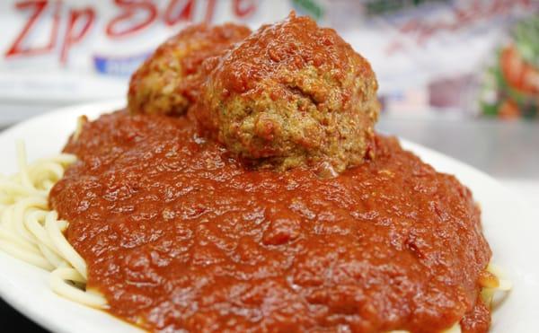 The meatballs at Tony's Place come with the spaghetti or can be ordered as a side (brings 2).