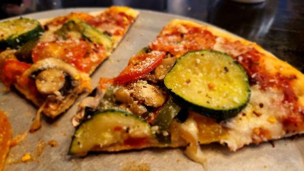 Granny's garden veggie- i added red pepper, ramano/parm, & a little slouchy buffalo sauce