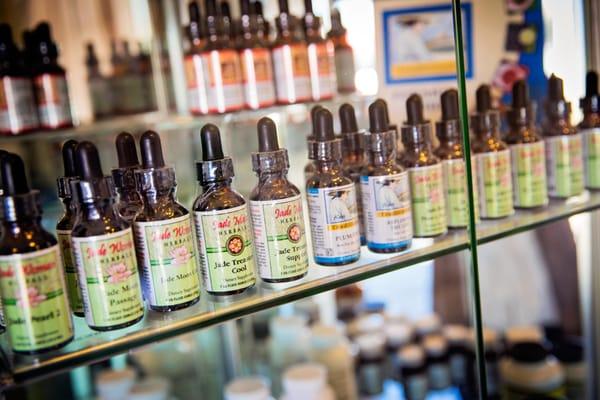 In addition to our custom herbal pharmacy we do offer Chinese Herbal Tinctures for herbal therapy.