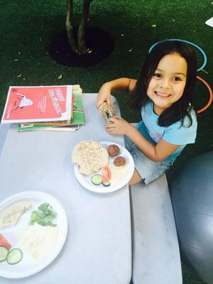 My Daughters so happy on Elba's Day care good food and Healthy to