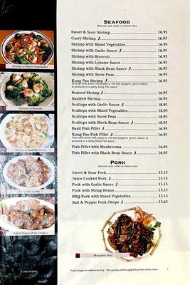 Menu as of October 2024 (p. 3)