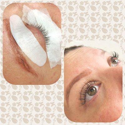 Before & after eyelash extensions