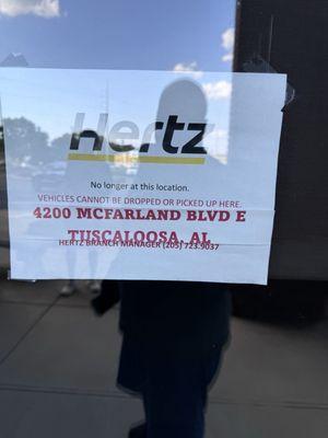 Hertz moved locations