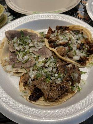 Beef Tongue, Carne Asada, and Campechano