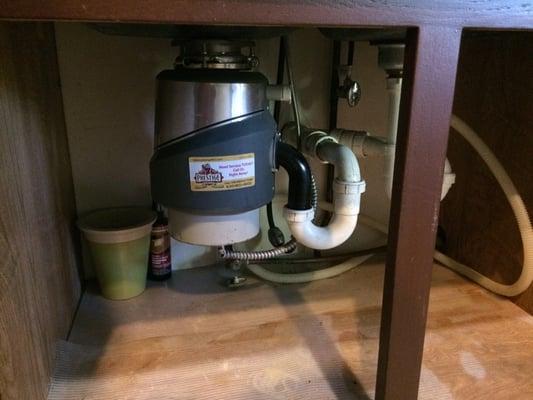 What a pro install! Installed a new garbage disposal.