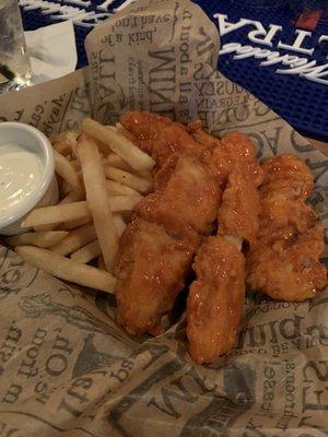 Buffalo tenders with fries