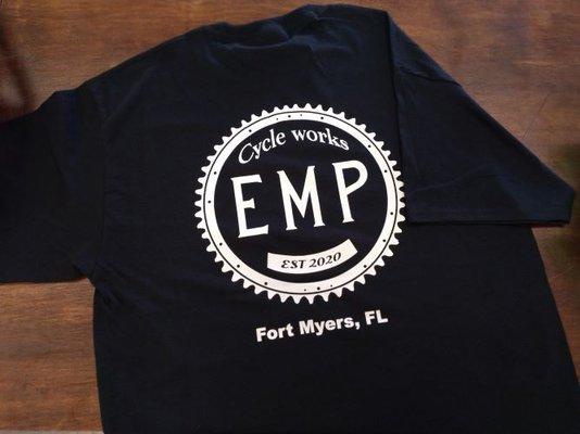 EMP Logo 100% cotton T-Shirt! Sizes available SM-2XL! 
 (REAR)