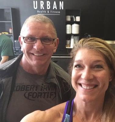 Robert Irvine popped in one day to get in a workout! #robertirvine #urbanhealthandfitness #galvestongyms