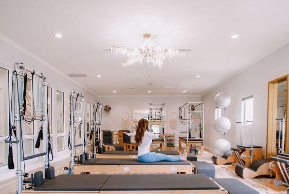 Fully equipped Pilates Studio. Classes are limited in size for precision as well as safety.