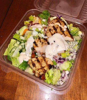 Million Dollar Cobb Salad With Chicken Box - Take Out - Ranch was on the side originally