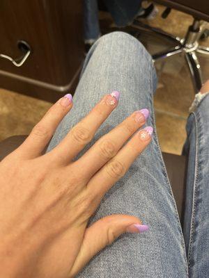 Love this place!!!! Great service,durable nails,happy environment!percent recommended for those looking for a nail salon.