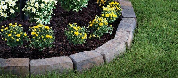 Flower bed edging block