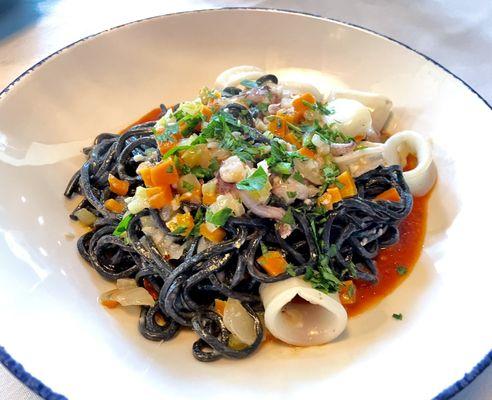 Squid ink spaghetti