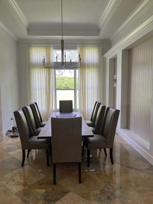 Sheer drapes with linen fabric