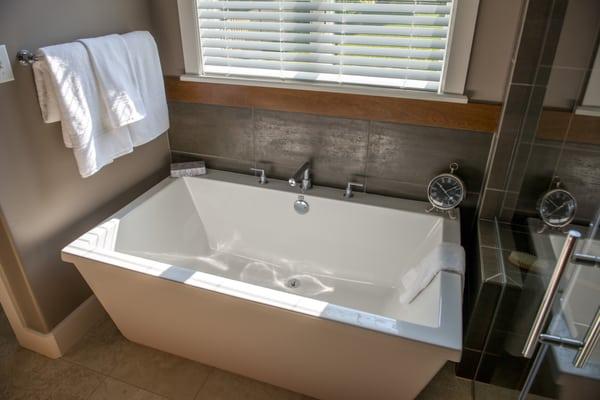 stand alone tub and tile surround