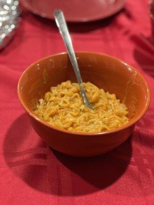 Cheese spicy Buldak brand noodles prepared at home