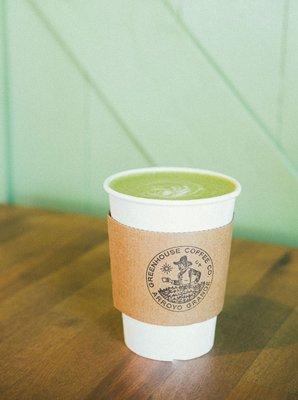 Try our Matcha Latte for a delicious refreshing dose of caffeine!