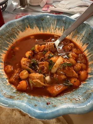 Menudo was very good.