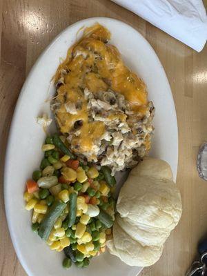 Gourmet chicken and wild rice.  So good. I could not eat it all. Big portions